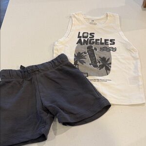 H&M Kids Los Angeles Graphic Tank Top - Cream